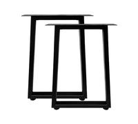 Jahof Patas para Mesa Trapezoidales, Juego de 2 Pies para Mueble Industriales, Patas de Metal para Mesa de Comedor, Escritorio (W60 x H70 cm)
