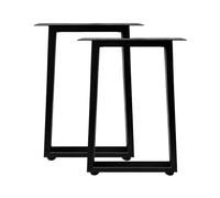 Jahof Patas para Mesa Trapezoidales, Juego de 2 Pies para Mueble Industriales, Patas de Metal para Mesa de Comedor, Escritorio (W45 x H70 cm)