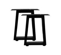 Jahof Patas para Mesa Trapezoidales, Juego de 2 Pies para Mueble Industriales, Patas de Metal para Mesa de Centro, Banco, Sofá (W30 x H40 cm)