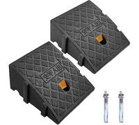 JAHOMFAI Rampas para Coches, Rampa Bordillo Coche, Bordillo Ligeras Portátiles para Calzadas, Aceras, Motos, Scooters, con 2 Pernos de Extensión