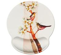 Jahosin Alfombrilla de ratón con Soporte para muñeca,reposamuñecas ergonómicas de Color Negro,cómoda Almohadilla de Espuma viscoelástica Antideslizante para computadora y Oficina 25x23 Birdtwo