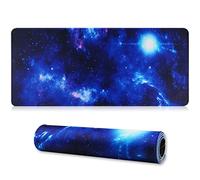 Jahosin Alfombrilla de ratón para Juegos Bordes cosidos,Alfombrilla de ratón extendida [70x30cm] con Base de Goma Natural Antideslizante para Jugadores/Escritorio/Oficina/hogar 70x30 Bluespace04