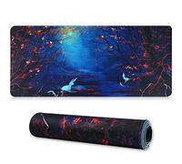 Jahosin Alfombrilla de ratón para Juegos Bordes cosidos, Alfombrilla de ratón extendida [70x30cm] con Base de Goma Natural Antideslizante para Jugadores/Escritorio/Oficina/hogar 70x30 Forest07