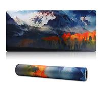 Jahosin Alfombrilla de ratón para Juegos XXL,Alfombrilla de ratón extendida Bordes cosidos,Base de Goma Antideslizante de 2MM,Alfombrilla de Escritorio de 90x40cm para juegos/oficina-90 Moutain05