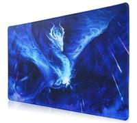 Jahosin Alfombrilla de ratón para Juegos XXL,Alfombrilla de ratón extendida Bordes cosidos,Base de Goma Antideslizante de 2MM,Alfombrilla de Escritorio de para Juegos/Oficina 90x40CM Bluedragon