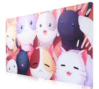 Jahosin Alfombrilla de ratón para Juegos XXL,Alfombrilla de ratón extendida Bordes cosidos,Base de Goma Antideslizante de 2MM,Alfombrilla de Escritorio de 90x40cm para Juegos/Oficina 90x40 Cat