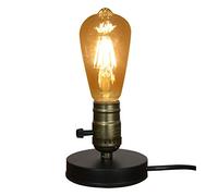 JAHQ Vendimia Edison Madera Lámpara de Escritorio Antiguo Lámpara de Mesa de Luz del Escritorio para Dormitorio Cafe Bar Estudio de Luz Nocturna de la Cabecera Decoración