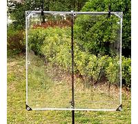 JAHQLIGHT 2m x 3.5m Plegable Transparente Lona Impermeable Exterior Anticongelante Cobertizo Plástico PVC Lonas Cobertizo de Jardín, con Cuerda