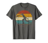Jai Alai Sport Retro Silueta Cesta-Punta Pelota Camiseta, Hombre, Asfalto, 5XL