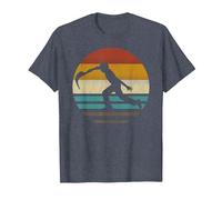 Jai Alai Sport Retro Silueta Cesta-Punta Pelota Camiseta, Hombre, Azul Jaspeado, 5XL