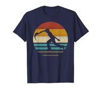 Jai Alai Sport Retro Silueta Cesta-Punta Pelota Camiseta, Hombre, Azul Marino, 5XL