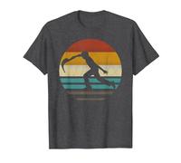 Jai Alai Sport Retro Silueta Cesta-Punta Pelota Camiseta, Hombre, Jaspeado Oscuro, 5XL