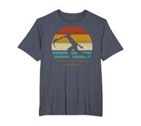 Jai Alai Sport Retro Silueta Cesta-Punta Pelota Camiseta, Hombre Tallas Grandes, Azul Jaspeado, 5X Alto