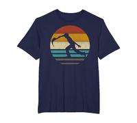 Jai Alai Sport Retro Silueta Cesta-Punta Pelota Camiseta, Hombre Tallas Grandes, Azul Marino, 5X Alto