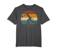 Jai Alai Sport Retro Silueta Cesta-Punta Pelota Camiseta, Hombre Tallas Grandes, Jaspeado Oscuro, 5X Alto