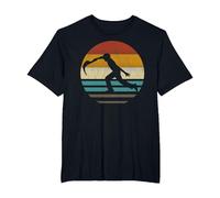 Jai Alai Sport Retro Silueta Cesta-Punta Pelota Camiseta, Hombre Tallas Grandes, Negro, 5X Alto