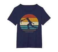 Jai Alai Sport Retro Silueta Cesta-Punta Pelota Camiseta, Mujer Tallas Grandes, Azul Marino, 5XL Grande