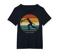 Jai Alai Sport Retro Silueta Cesta-Punta Pelota Camiseta, Mujer Tallas Grandes, Negro, 5XL Grande