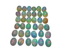 JAI GEMS Piedra preciosa redonda de cabujón de ópalo minado etíope, 6mm, Nácar, vidrio aventurina