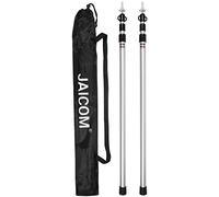 JAICOM Bastones telescópicos para Tienda de campaña, Juego de 2 Postes de Aluminio Extensibles y Ajustables, 95-230 cm, adecuados para Camping, Tienda de campaña, Lona, toldo, Playa