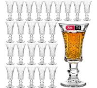 JAIEF Vasos de jerez de 45 ml, vidrio sin plomo, vasos de chupito transparentes de base pesada (juego de 24)