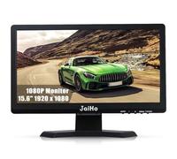 JaiHo Monitor de 15,6 Pulgadas, Pantalla 1080p, 60Hz 16:9 Pantalla LED, 1920×1080 FHD Pantalla con Altavoces Integrados, Montaje en Pared VESA Negro (15.6 Inch 1920×1080)