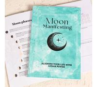 JAIIMAN Cuaderno de Manifestación Lunar A5 de 80 Páginas, Explicación Detallada de las , para Profesionales, Uso Personal en , Idea de Regalo para Hojas de Tarjetas, de Luna Llena, Diario Planificador