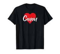 J'aime Cenon France Femmes Coeur Camiseta