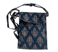 Jaime de Juan Leather Bolso movil bandolera algodon indio. (Azul marino)