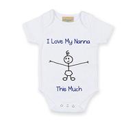 J'aime Ma Grand Père This Much Garçons Blanc Grenouillère Croissance De Bébé Nouveau Bébé Bâton De Cadeau Personne - Blanc, 12-18 months