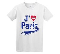 J'aime Paris I Like Pariss Men's T-Shirt Unisex White Cotton Hip Hop Print tee Shirts XXL