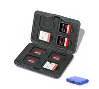 Jaimela 16 Piezas Estuche para Tarjetas de Memorias, Resistente al Agua, Antigolpes, 8 x Tarjetas Micro SD SDHC SDXC + 8 x Tarjetas SD SDHC SDXC (Azul)