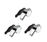 Jaimela Silbato de Acero Inoxidable, Silbato con Hebilla Desmontable, cordón para Llavero, silbatos crujientes para Entrenadores, árbitros (3 Unidades)
