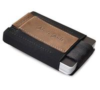 Jaimie Jacobs Cartera Hombre Nano Boy Cartera Minimalista Slim Wallet Cartera Clip Cartera Pequeña Tarjetera Fina Pinza para Billetes Billetero para Hombres (Marrón)