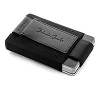 Jaimie Jacobs Cartera Hombre Nano Boy Cartera Minimalista Slim Wallet Cartera Clip Cartera Pequeña Tarjetera Fina Pinza para Billetes Billetero para Hombres (Negro)