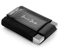 Jaimie Jacobs Cartera Hombre Nano Boy Cartera Minimalista Slim Wallet Cartera Clip Cartera Pequeña Tarjetera Fina Pinza para Billetes Billetero para Hombres (Carbon)
