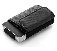 Jaimie Jacobs Cartera Hombre Nano Boy Pocket Cartera Minimalista Slim Wallet Cartera Clip Cartera Pequeña Tarjetera Fina Pinza para Billetes Billetero para Hombres (Carbon)