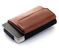 Jaimie Jacobs Cartera Hombre Nano Boy Pocket Cartera Minimalista Slim Wallet Cartera Clip Cartera Pequeña Tarjetera Fina Pinza para Billetes Billetero para Hombres (Marrón Oscuro)
