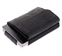 Jaimie Jacobs Cartera Hombre Nano Boy Pocket Cartera Minimalista Slim Wallet Cartera Clip Cartera Pequeña Tarjetera Fina Pinza para Billetes Billetero para Hombres (Bronceado Negro)