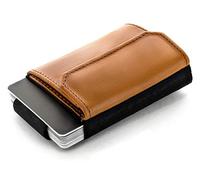 Jaimie Jacobs Cartera Hombre Nano Boy Pocket Cartera Minimalista Slim Wallet Cartera Clip Cartera Pequeña Tarjetera Fina Pinza para Billetes Billetero para Hombres (Cognac)