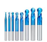 JAINGU 1pc Milling Bit 2 Flute Ball Nose End Mill R0.5-6.0 Tungsten Carbide CNC Router Bit End Milling Cutter CNC Machine Milling Tool,R0.75xD4x3x50L