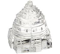 Jaipur Gemas Sri Yantra Cristal Cuarzo Shree Yantra-Blessed & energía para Espiritual Poderes, Corregir Vaastu Doshas (desequilibrios), Gran Riqueza y Prosperidad Blanco 21,50 Gramos