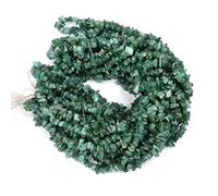 Jaipur Gems Mart Natural 1 Strand 34? Esmeralda Granos de Las virutas sin Cortar/Forma Libre de Piedras Preciosas Perlas | 4-5 mm de fricción desiguales Granos Lisos para Hacer la joyería