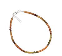 Jaipur Gems Mart Pulsera de turmalina natural AAA de 3,3 a 5 mm con piedras preciosas facetadas, pulsera de cuentas delicadas facetadas de 7.5 pulgadas, cadena ajustable, gancho de plata, para niñas y
