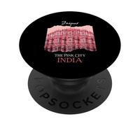 Jaipur Rajasthan Ciudad Rosa Triángulo Dorado India Viajeros PopSockets PopGrip Adhesivo
