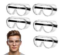 JaiZvt 5 pares de gafas de seguridad, gafas protectoras transparentes HD antivaho, gafas de protección ocular transparentes para bricolaje, mejoras del hogar y tareas de taller ligeras