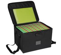 JAKAGO Caja de documentos ignífuga e impermeable, organizador de archivos portátil A4 con cerradura, cremallera resistente, plegable, diseño resistente, protege documentos importantes