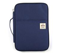 JAKAGO Carpeta Conferencia Carpetas Cremallera,Carpeta Portadocumento A4 de con Múltiples Compartimentos,Portafolio Portátil con Asas,Bolsa de Conferencias Viajar Negocio (azul)