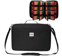 JAKAGO Estuche de gran capacidad para 480 lápices de colores, impermeable, organizador de artista, pinceles, fieltro, resaltador, regalo, Negro, Grande