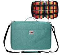 JAKAGO Estuche de lápices de gran capacidad para 480 lápices de colores, impermeable, organizador para lápices de pintura, artista, pinceles, fieltro, resaltador, regalo, verde, 41 x 28 x 10 cm